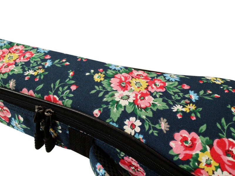 MUSIC FIRST Original Desgin, Canvas Dark Night Garden Floral Soprano Ukulele Case, Ukulele Bag, Ukulele Backpack (Fit for 21 inch Soprano Ukulele) - Image 4